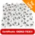 Coperta in tessuto bianco con impronte nere, testo visibile: Certificato OEKO-TEX®, Top Seller Coperta in tessuto bianco con impronte nere, testo visibile: Certificato OEKO-TEX®, Top Seller