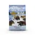Confezione Taste of the Wild Pacific Stream, scritta visibile: 'Canine Formula with Smoked Salmon, A Grain-Free Diet'. Illustrazione di animali selvatici su sfondo montano.