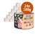 24x180g MAC's Kalb & Geflügel Super Food for Cats, alimento completo per gatti adulti, senza cereali, alto contenuto di carne, made in Germany, confezione con immagini di carne.