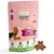 Turkey with salmon soft baked training treats, approx. 75 mini bones per pack, gentle digestion, only natural ingredients, grain free recipe, environmentally kind, compostable packaging.