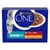 Purina ONE Senior 7+ cat food box, visible text: X4 with beef and carrots, X4 with chicken and green beans. Image of a grey cat and plate of food on front. Purina ONE Senior 7+ cat food box, visible text: X4 with beef and carrots, X4 with chicken and green beans. Image of a grey cat and plate of food on front.
