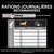Tableau des rations journalières recommandées pour chiens selon poids (1 à 70 kg) et activité (1 h ou 1–3 h), exemple : 10 kg, 1 h = 165 g, 1–3 h = 190 g. Calculateur de ration personnalisée mentionné.