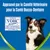 Texte : Approuvé par le Comité Vétérinaire pour la Santé Bucco-Dentaire. Sceau VOHC Accepted, aide à contrôler la formation du tartre, www.VOHC.org. Chien tenant une friandise verte.