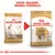 Duas embalagens de ração Royal Canin Beagle Adult, antes e depois da mudança de imagem. Texto visível: 'NOVA IMAGEM, MESMA FÓRMULA'.
