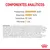 Componentes analíticos: proteína bruta 26,0 %, grasa bruta 16,0 %, ceniza bruta 5,4 %, fibra bruta 1,6 %. Incluye composición detallada y aditivos nutricionales visibles.