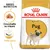 Confezione Royal Canin Adult Pug, immagine di un carlino, testo visibile: 'Crocchetta su misura', 'Pelle sana', crocchetta sagomata e simbolo stilizzato. Confezione Royal Canin Adult Pug, immagine di un carlino, testo visibile: 'Crocchetta su misura', 'Pelle sana', crocchetta sagomata e simbolo stilizzato.