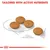 Four round kibble pieces shown with a 1cm scale and the text 'Tailored with active nutrients' above.