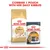 Instructional image showing Royal Canin Sphynx dry food and Intense Beauty wet pouch with text: Combine 1 pouch with her daily kibbles.
