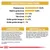 Constituintes analíticos: proteína bruta 33 %, matéria gorda bruta 23 %, cinza bruta 7,4 %, fibra bruta 4,9 %, ácidos gordos ómega-6 4,7 %, ómega-3 1 %. Composição e aditivos visíveis.