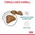 FORMULA UNICĂ HAIRBALL, granule triunghiulare, AMESTEC DE FIBRE ALIMENTARE, PSYLLIUM, simboluri grafice și logo roșu cu coroană în partea de jos.