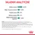 Składniki analityczne: białko surowe 34,0 %, oleje i tłuszcze surowe 15,0 %, popiół surowy 6,9 %, włókno surowe 6,7 %, włókno pokarmowe 15,0 %. Widoczny pełny skład produktu.