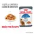 ROYAL CANIN Light Weight, bucăți fine în aspic pentru pisici. Ajută la limitarea luării în greutate. 90% dintre pisici au atins o greutate mai sănătoasă în 8 săptămâni. Text în engleză.