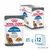 ROYAL CANIN Light Weight, plic 85 g și cutie multipack. Text vizibil: 90% of cats achieved healthier weight in 8 weeks. Set 12 x 85 g. Imagine cu pisică și hrană umedă.