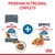 Royal Canin Light Weight Care para gatos: embalagem de ração seca, embalagem de comida húmida 85 g, croquetes e prato com pedaços em molho. Texto: PROGRAMA NUTRICIONAL COMPLETO.