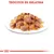 Trocitos en gelatina servidos en un plato blanco, texto superior: 'TROCITOS EN GELATINA'.