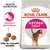 ROYAL CANIN AROMA Exigent, Attraction aromatique, Taille de croquette adaptée, image d’un chat et croquettes visibles sur l’emballage.