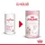 Royal Canin Babycat Milk macskatej régi és új csomagolása, felül: Új külső. Mindkét dobozon márkanév és terméknév látható, jobb oldalon kiscica képe is szerepel.