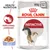 ROYAL CANIN INSTINCTIVE kattemad i gelé, 85 g x12. Tekst: Health Nutrition, Instinctively preferred, JELLY. Billede af kat og portionsanretning med gelé.