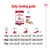 Daily feeding guide showing recommended dry or wet food amounts for 11kg, 16kg, and 25kg dog weights based on activity levels: under 1 hour, under 2 hours, or over 3 hours per day.