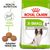 ROYAL CANIN X-SMALL 8+ Adult, изображение собаки, надписи: Health Nutrition, Vitality support, Adapted kibble size. Корм для взрослых собак очень маленьких пород старше 8 лет.