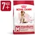 Medium size food for adults aged 7 years and over, suitable for 11 to 25 kg. Features muscle mass support and optimal vitality support as shown on the packaging.