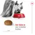 Hond eet uit rode voerbak met Royal Canin kroon, brok van circa 1 cm zichtbaar. Tekst: Zeer kleine en zeer smakelijke brokken.