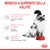 Benefici a supporto della salute: supporto della madre e del gattino, difese naturali ottimali, sviluppo cerebrale. Royal Canin. Due gatti vicino a una ciotola di cibo.