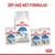 Dry and wet formulas of Royal Canin Indoor food shown, including pouches and a large bag labelled 'Indoor Sterilised' and 'Home Life Indoor 27'.