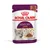 ROYAL CANIN SENSORY TASTE kattenvoer, 85 g. Chunks in gravy. Feline Health Nutrition. Afbeelding van kat en stukjes natvoer op de verpakking.