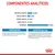 Componentes analíticos: proteína bruta 10 %, grasa bruta 6 %, ceniza bruta 2 %, fibra bruta 0,7 %, humedad 78,5 %. Composición y aditivos detallados para alimento de mascotas.