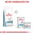 Royal Canin Hypoallergenic para perros: saco de pienso Small Dogs y dos latas de comida húmeda. Texto visible: 'MEJOR COMBINACIÓN CON'.