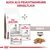 Royal Canin Hepatic Trocken- und Feuchtnahrung für Hunde. Text: Auch als Feuchtnahrung erhältlich. Produktabbildungen von Trockenfutter und Dosen mit Mousse.