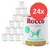 24 lattine Rocco Diet Care Hypoallergenic, 800 g, visibile testo: Single source of animal protein, Horse with sweet potato. Immagine di cane stilizzato sulla confezione.
