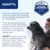 Adaptil information: natural pheromones help dogs and puppies relax, supporting wellbeing and adaptation to stress. Veterinary recommended, clinically proven. Image of a dog included.