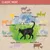 Classico Meat: Pollame, Anatra e Vitello, Coniglio e Tacchino, Agnello e Manzo, Agnello e Coniglio, Selvaggina, Pollo e Trota, Salmone e Tacchino, Manzo e Pollame. Gatto nero illustrato al centro.