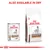 Royal Canin Gastrointestinal High Fibre shown in wet and dry forms. Text states: Also available in dry.