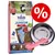Confezione Bosch Junior mit Lamm & Reis 15 kg, ciotola in metallo, osso rosa gioco e simbolo percentuale rossa per offerta. Testo visibile: 25 Protein, 13 Fettgehalt, ohne glutenhaltiges Getreide.