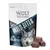 Wolf of Wilderness Wild Bites, Grain Free Snack, The Taste of Scandinavia. Sachet avec morceaux de friandises visibles à côté de l'emballage.