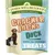 Cracker Jacks duck hypo-allergenic treats, naturally healthy, as shown on product packaging with two dogs pictured.