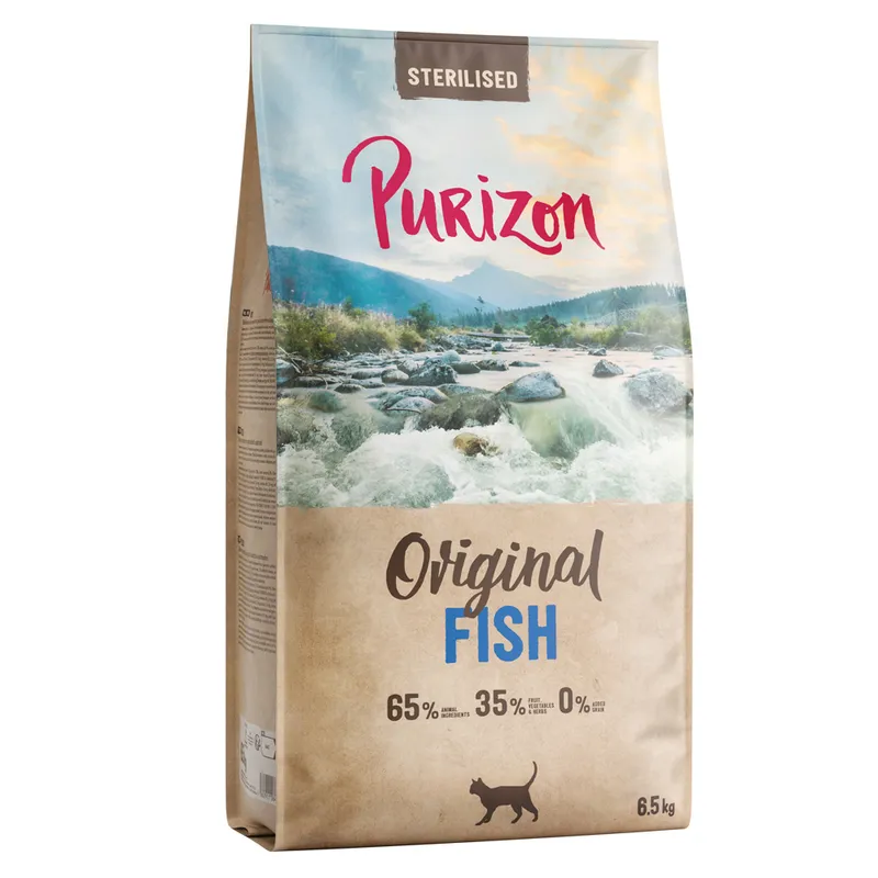 Purizon Sterilised Adult pescado, sin cereales - NUEVO: 2 x 6,5 kg - Pack Ahorro