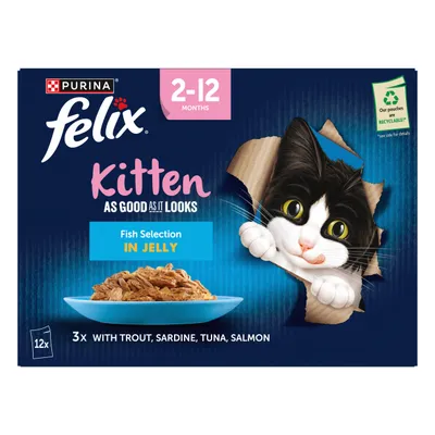 Felix Kitten As Good As It Looks - Saver Pack: Fish Selection in Jelly (24 x 85g) Felix Kitten As Good As It Looks - Saver Pack: Fish Selection in Jelly (24 x 85g)
