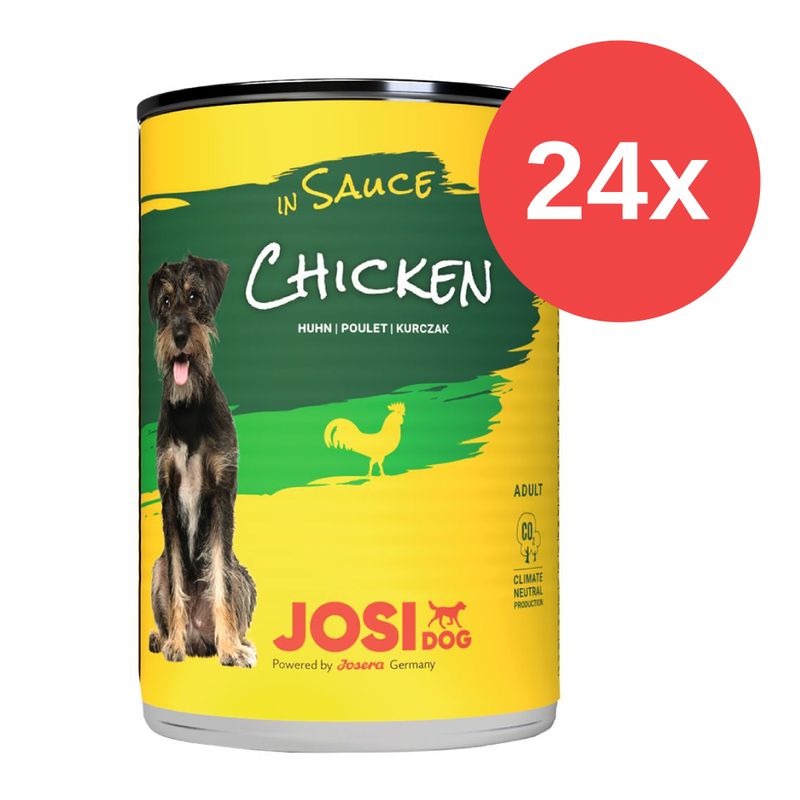 Sparpaket JosiDog Nassfutter in Soße 24 x 415 g