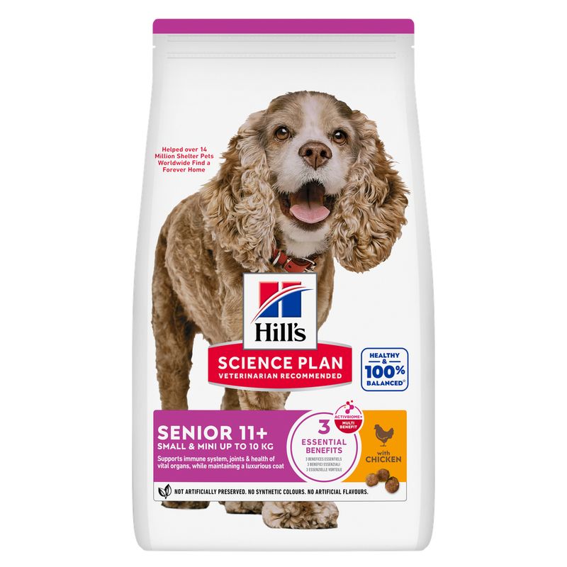 Hill's Science Plan Senior 11+ Small & Mini met Kip Hondenvoer