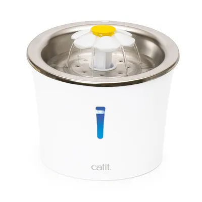 Catit pojilica od plemenitog čelika s cvijetom