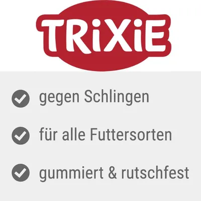 TRIXIE – gegen Schlingen, für alle Futtersorten, gummiert & rutschfest (texte en allemand)
