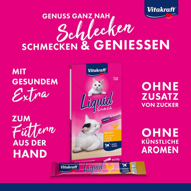 Vitakraft Cat Liquid-Snack mit Hähnchen + Taurin