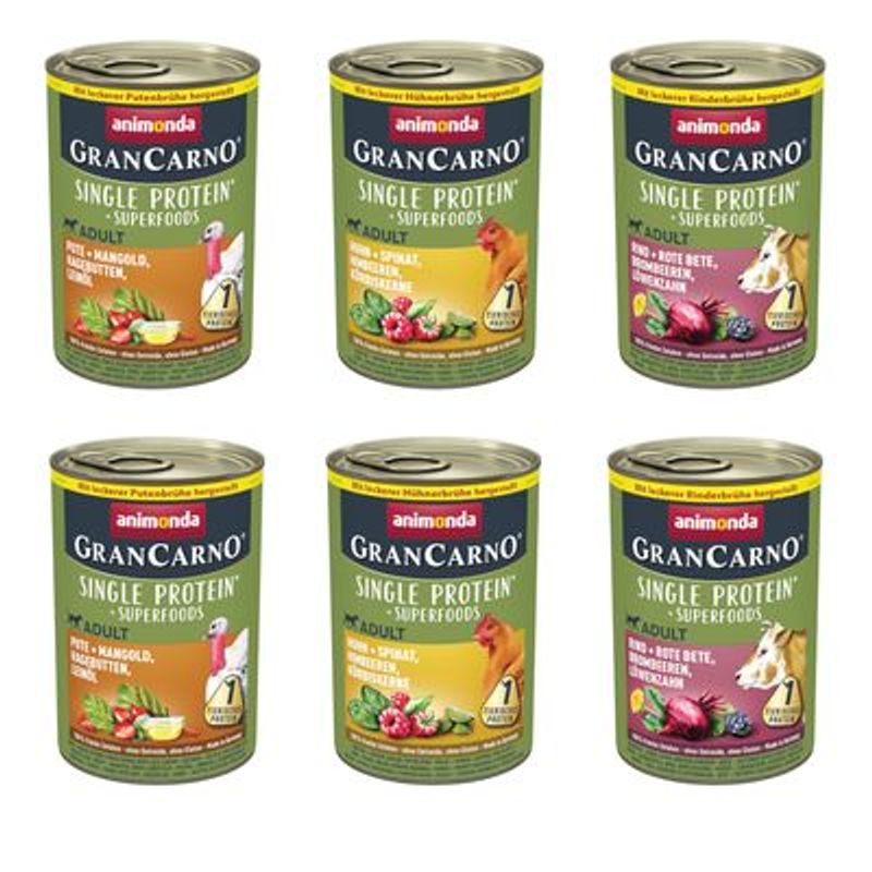 animonda GranCarno Adult Superfoods Gemengd Pakket Hondenvoer