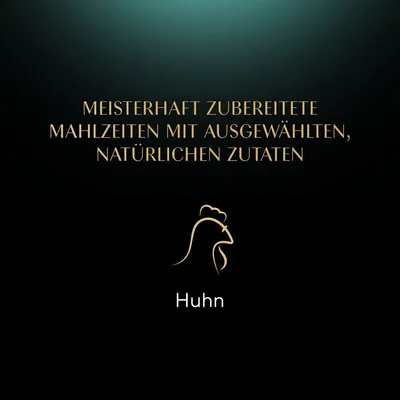 Meisterhaft zubereitete Mahlzeiten mit ausgewählten, natürlichen Zutaten. Huhn.