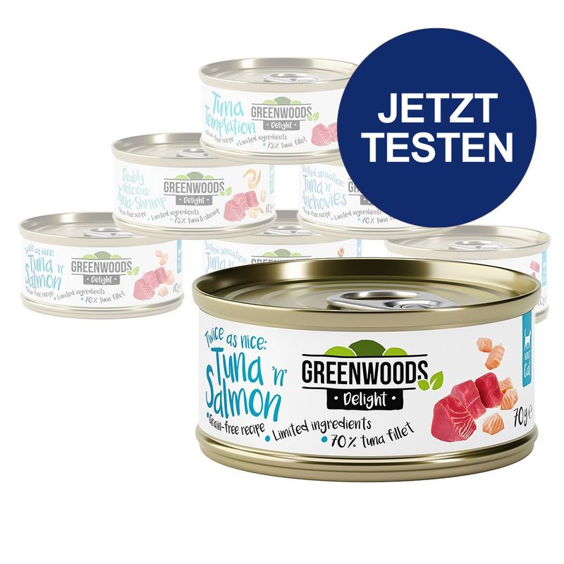 Probierpaket Greenwoods Delight Thunfisch 6 x 70 g