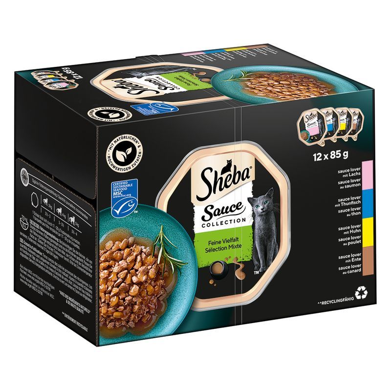 Megasparepakke Sheba Varianter skåler 144 x 85 g